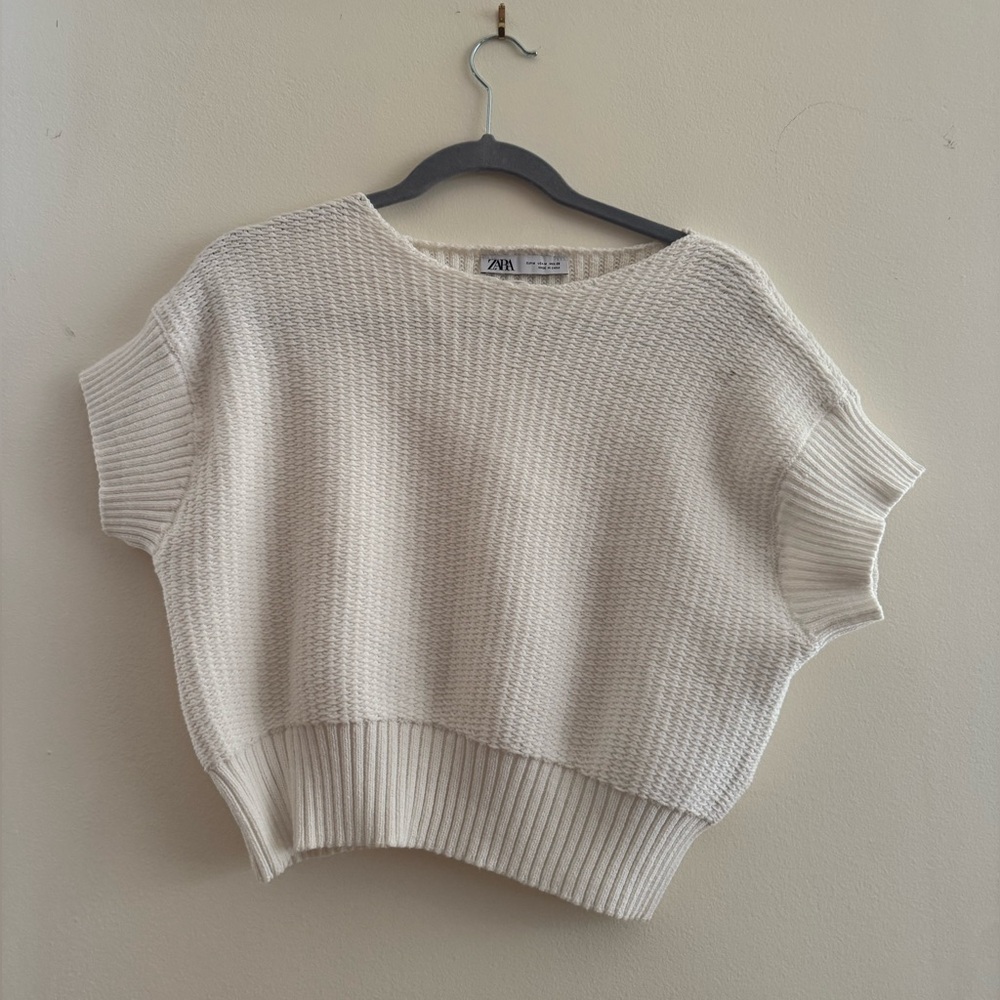 Zara Cropped Knit Sweater